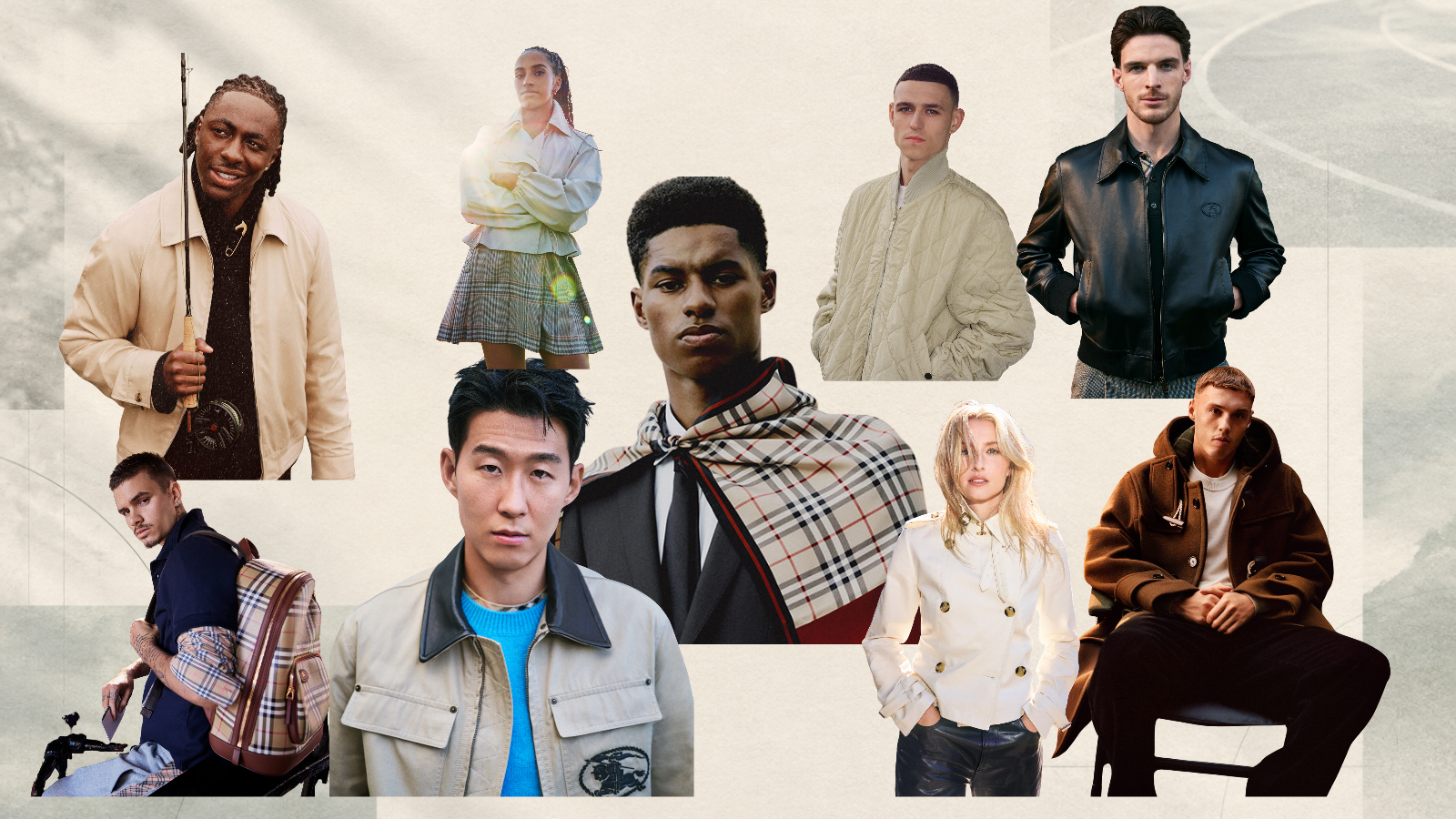 Footballers and other faces from Burberry’s A Good Sport campaign